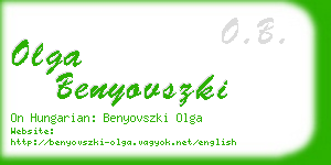 olga benyovszki business card